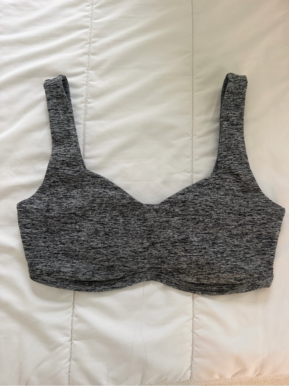 Year of Ours Heather Gray Stretch Bralette - Wide Strap Comfort